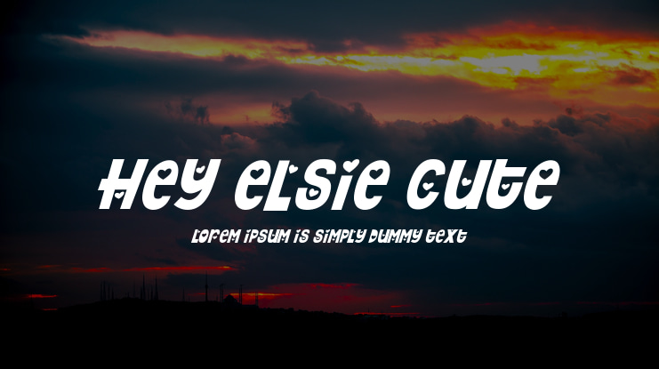 Hey Elsie Cute Font Family