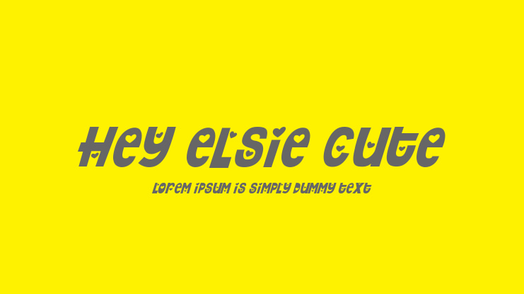 Hey Elsie Cute Font Family