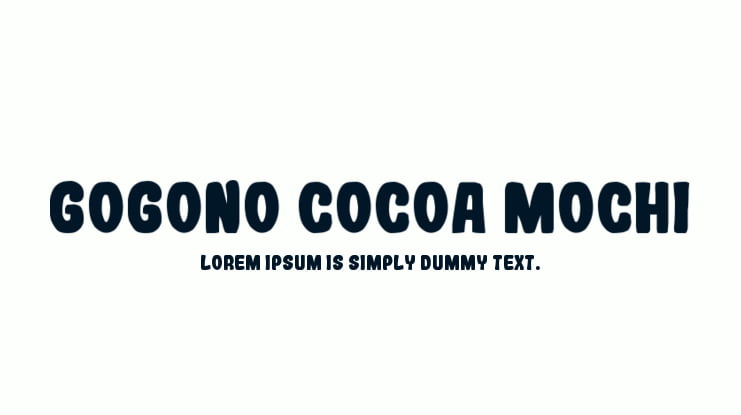 Gogono Cocoa Mochi Font