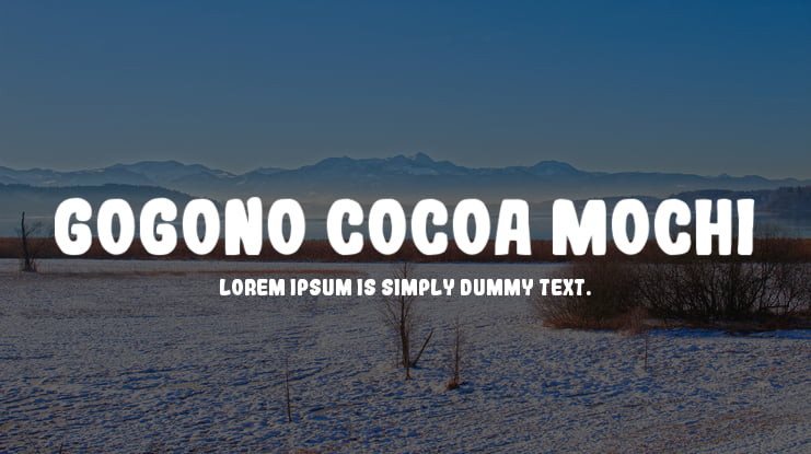 Gogono Cocoa Mochi Font