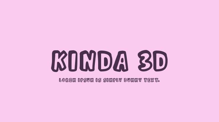 Kinda 3D Font