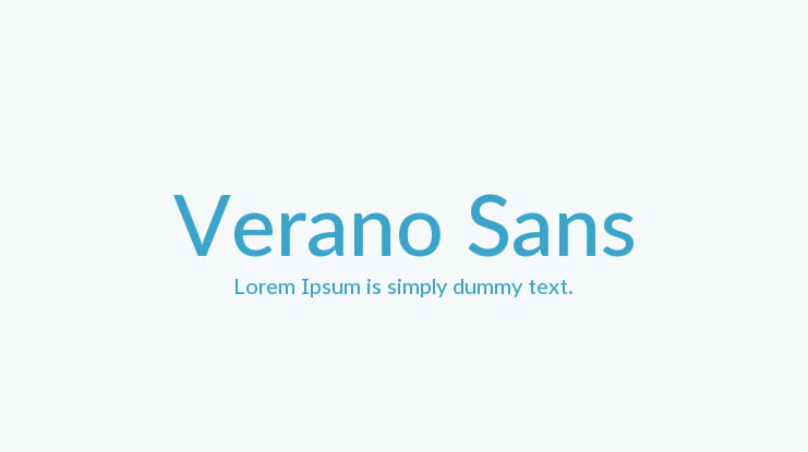 Verano Sans Font Family