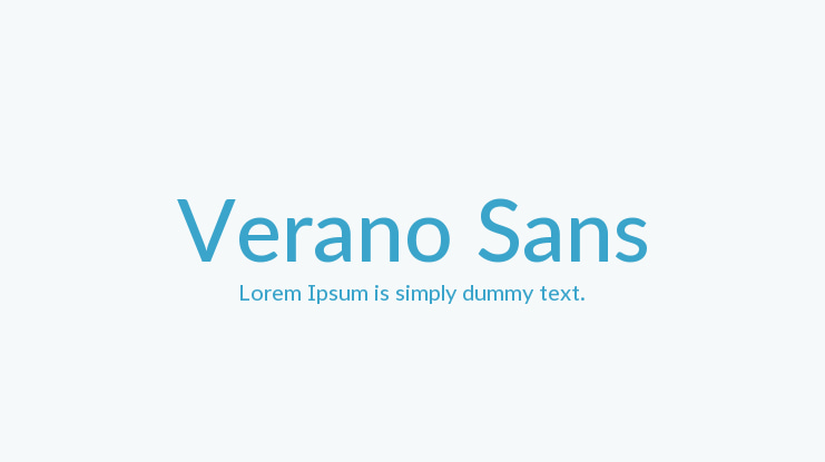 Verano Sans Font Family