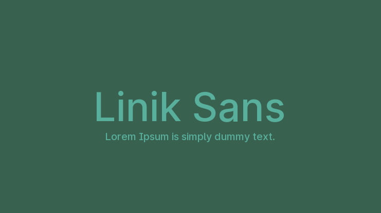 Linik Sans Font Family