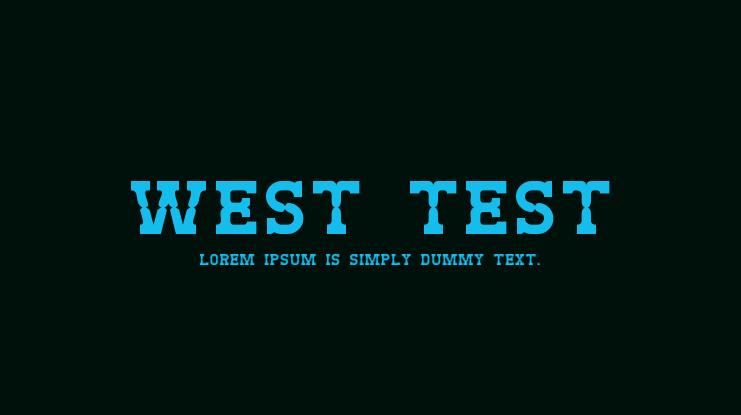 West Test Font