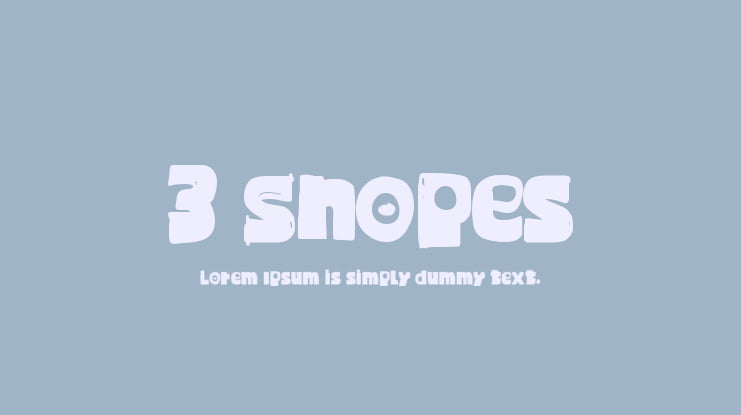3 Snopes Font Family