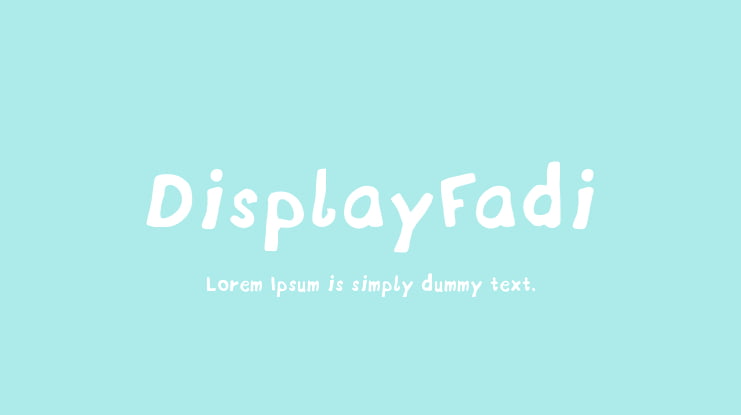 DisplayFadi Font