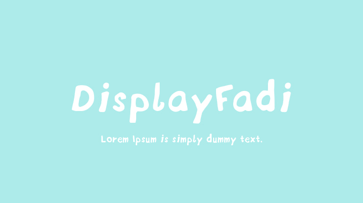 DisplayFadi Font