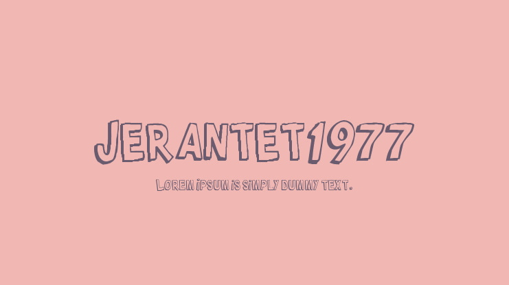 Jerantet1977 Font