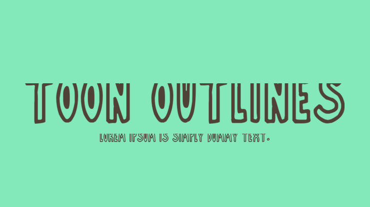Toon Outlines Font