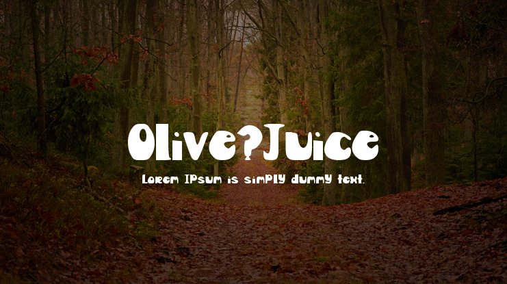 Olive_Juice Font