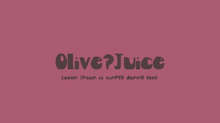 Olive_Juice Font