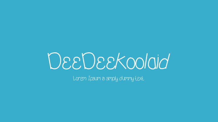 DeeDeeKoolaid Font