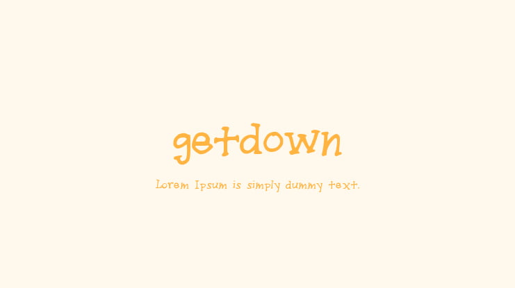 getdown Font