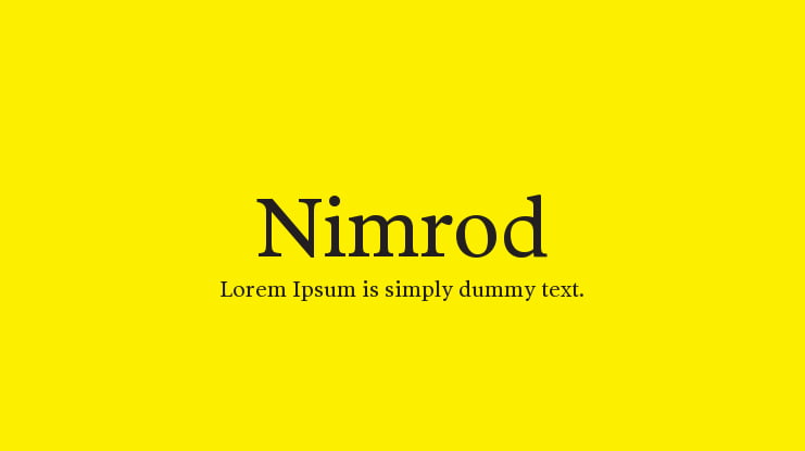 Nimrod Font Family