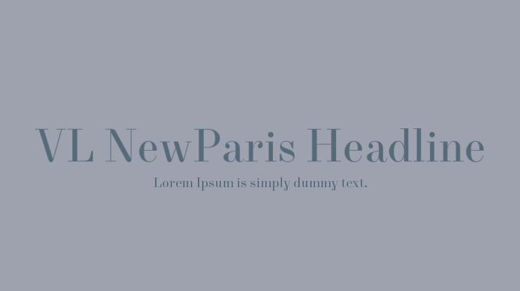VL NewParis Headline Font