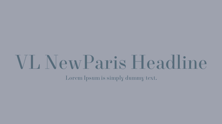 VL NewParis Headline Font