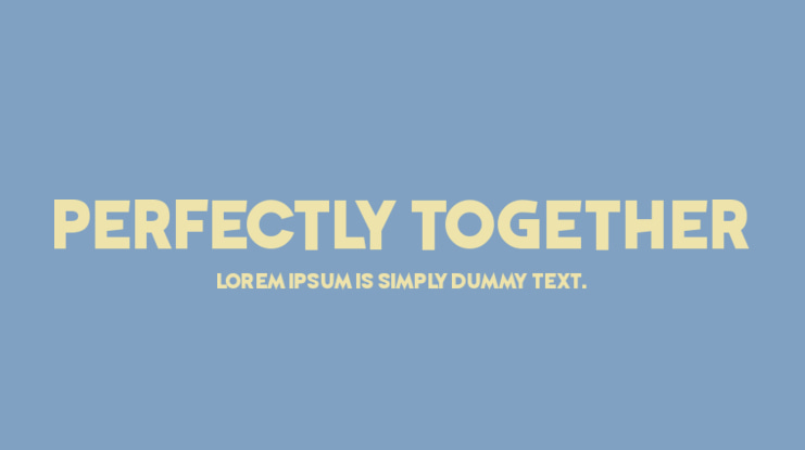Perfectly Together Font