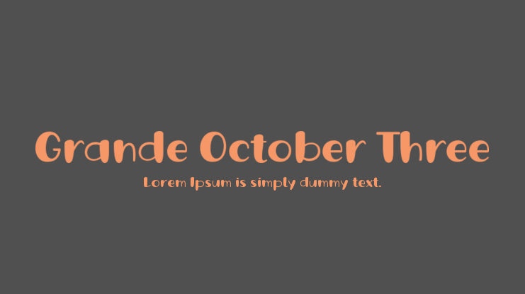 Grande October Three Font Family