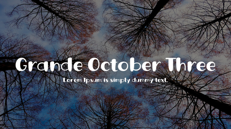 Grande October Three Font Family