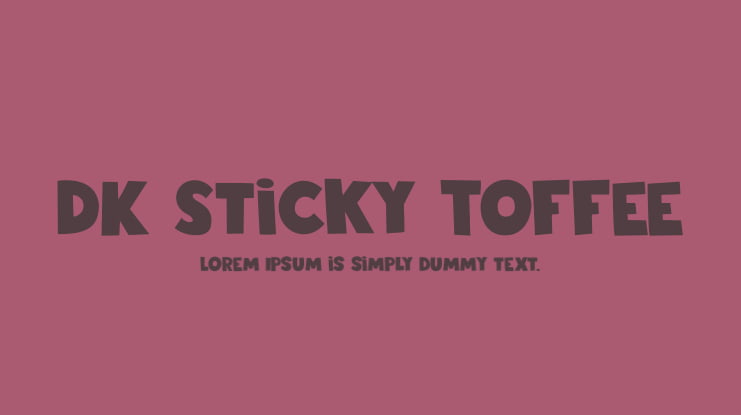 DK Sticky Toffee Font