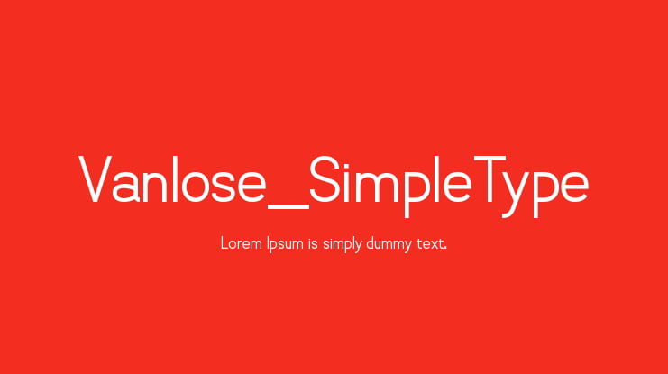 Vanlose_SimpleType Font