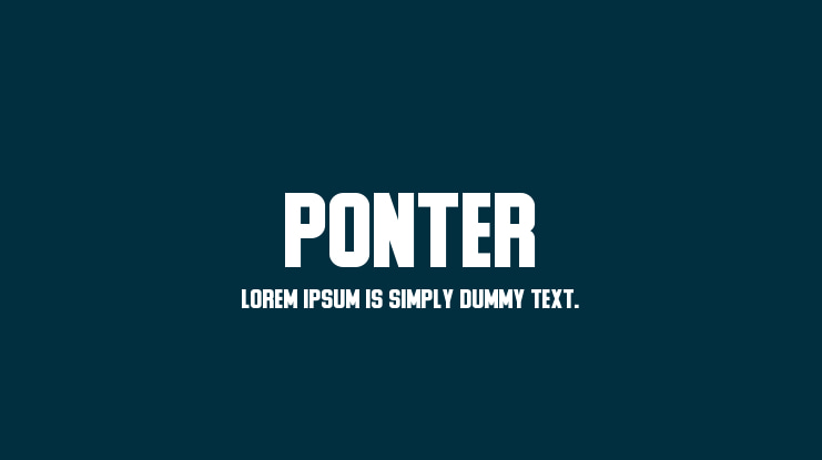 Ponter Font Family