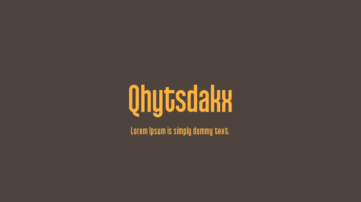 Qhytsdakx Font