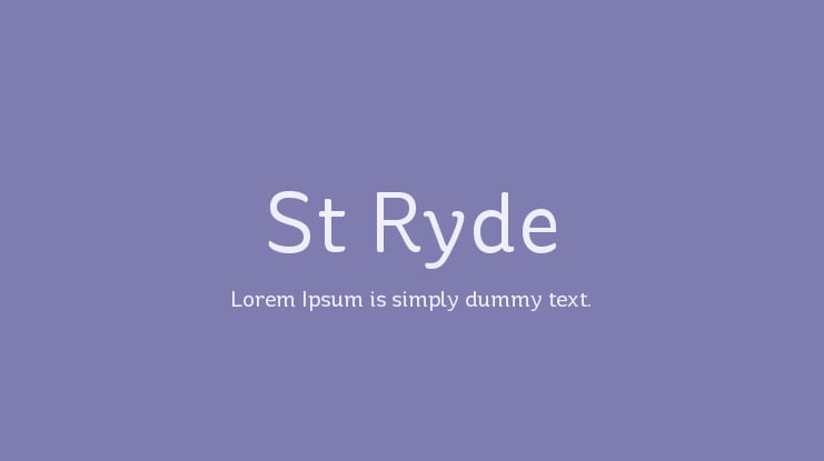 St Ryde Font