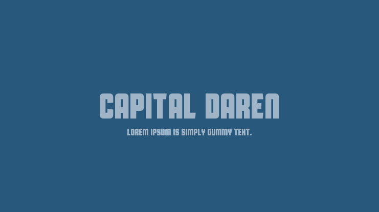 Capital Daren Font Family