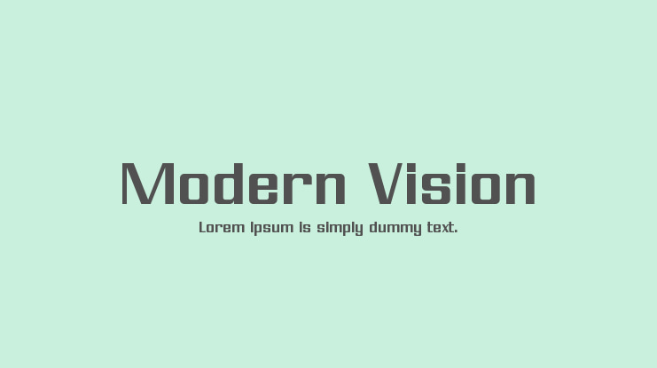 Modern Vision Font