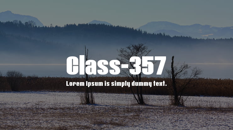 Class-357 Font