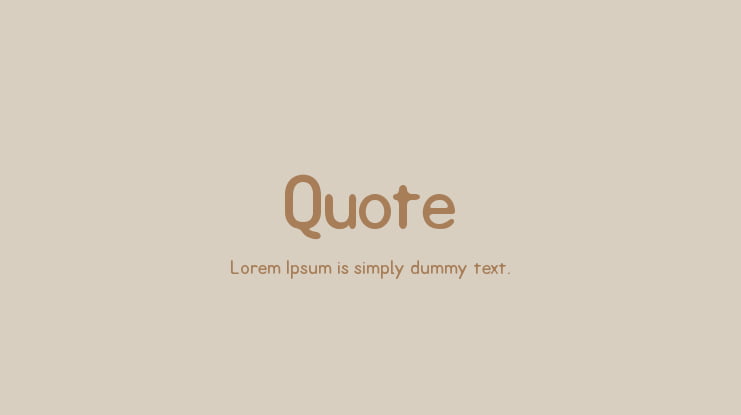 Quote Font