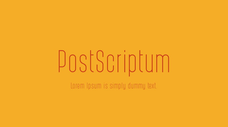 PostScriptum Font