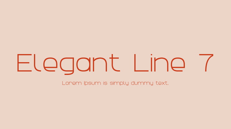 Elegant Line 7 Font