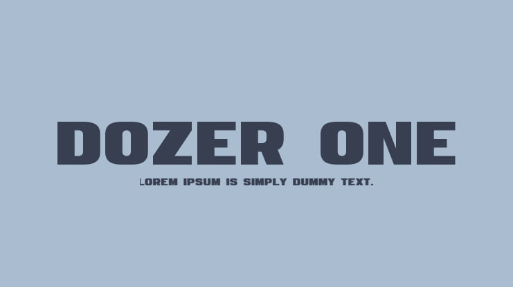 Dozer One Font Family