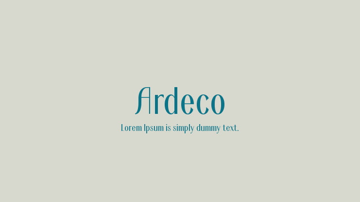 Ardeco Font