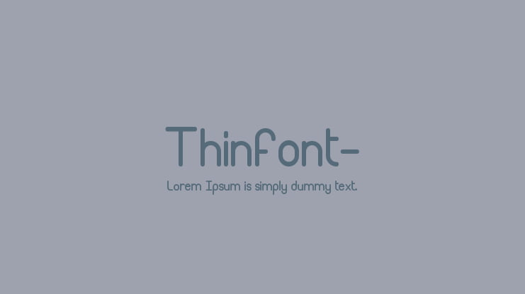 Thinfont- Font