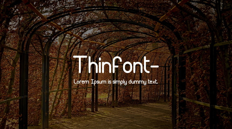 Thinfont- Font