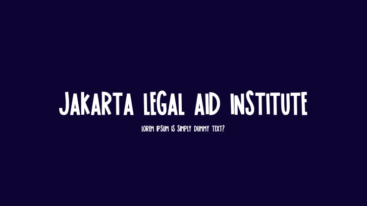 JAKARTA LEGAL AID INSTITUTE Font