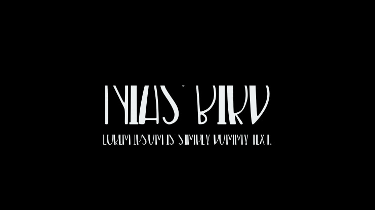 Nias Bird Font