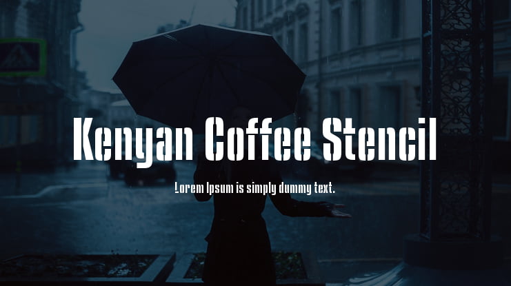 Kenyan Coffee Stencil Font