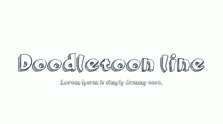 Doodletoon line Font