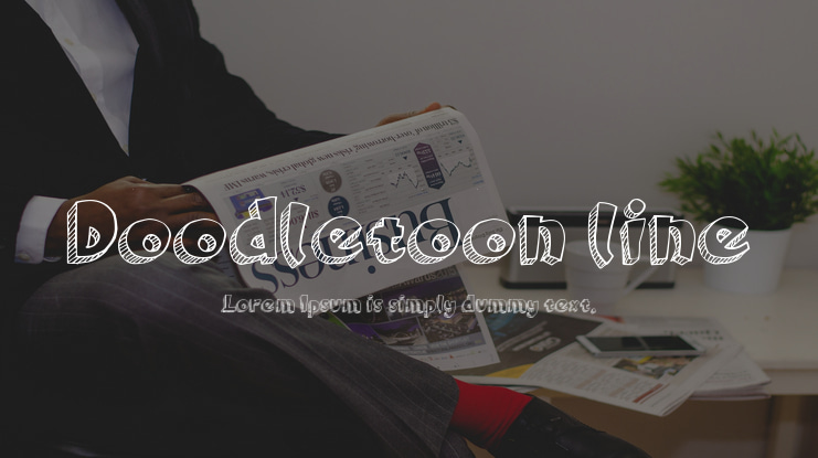 Doodletoon line Font
