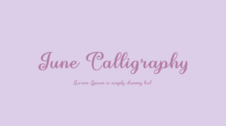June Calligraphy Font