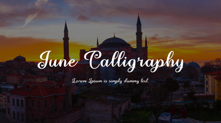June Calligraphy Font