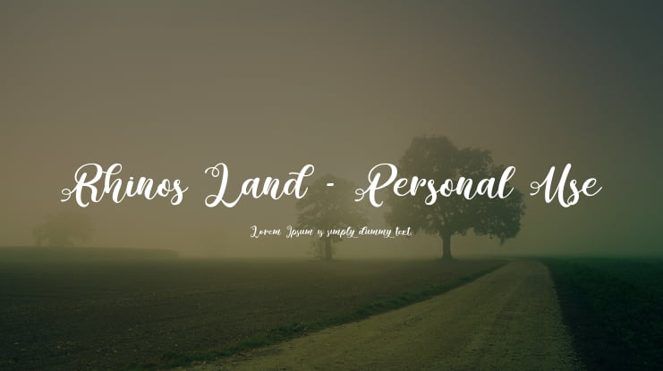 Rhinos Land - Personal Use Font