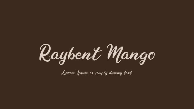 Raybent Mango Font