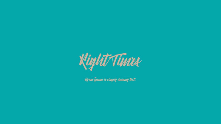 Right Times Font
