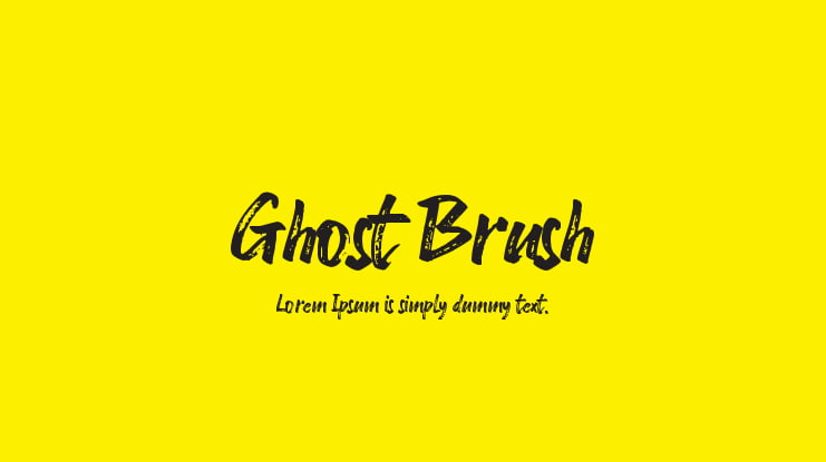 Ghost Brush Font